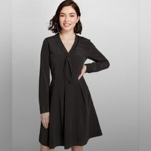 Modcloth Pleasant Confidence Tie Neck Dress